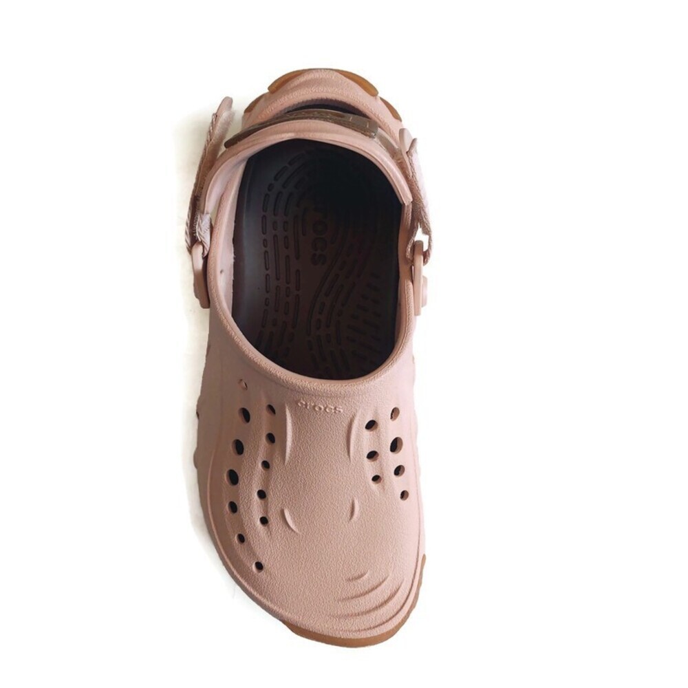CROCS Echo Gum Ro Clog Sandals Mens Size 5 Womens 7 Pink Caramel - Picture 2 of 10